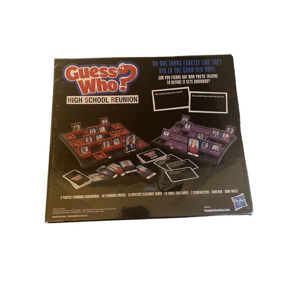 New Guess Who? High School Reunion Parody Game Adult Party Game by Hasbro